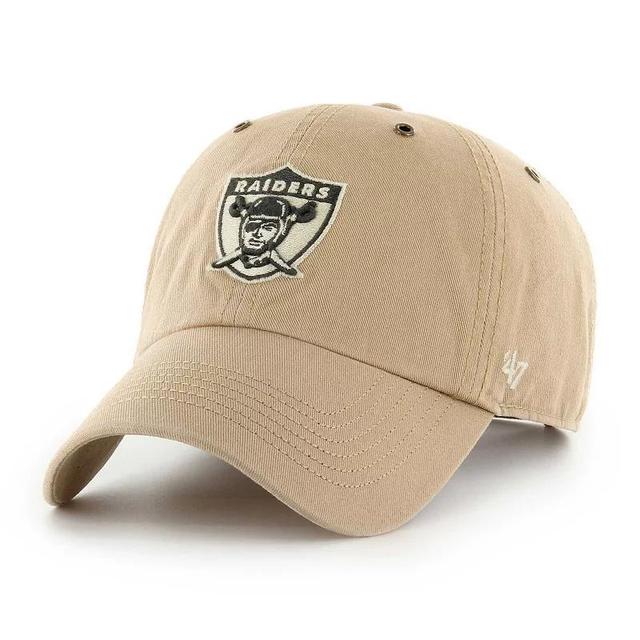 Mens 47 Khaki Las Vegas Raiders Overton Clean Up Adjustable Hat Product Image