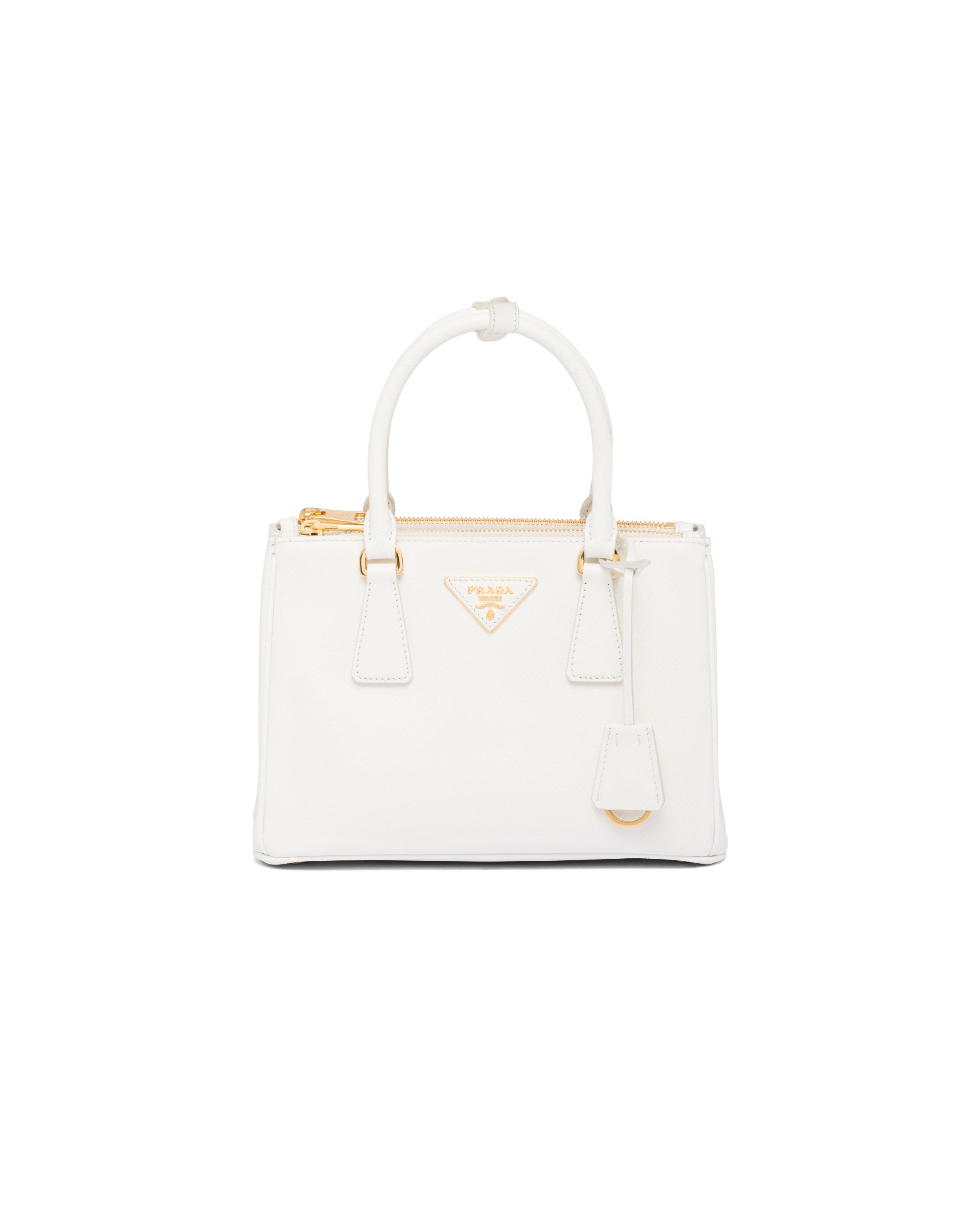 PRADA Galleria Saffiano Leather Large Bag In White Product Image