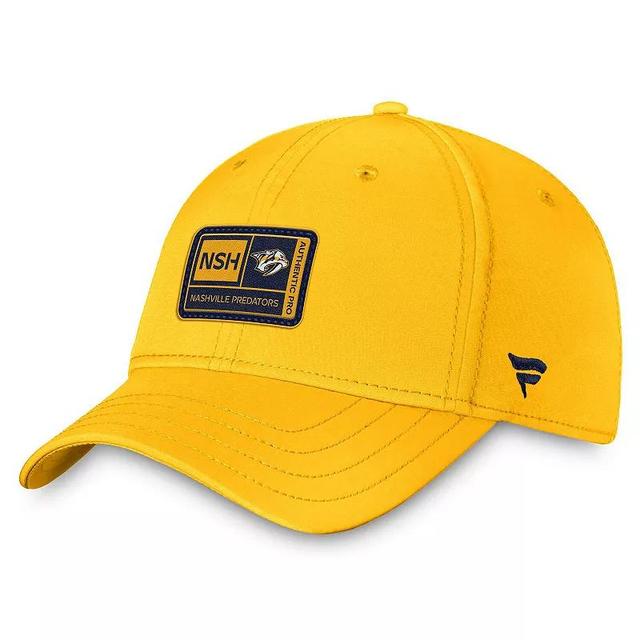 Mens Fanatics Branded Gold Nashville Predators Authentic Pro Training Camp Flex Hat Product Image