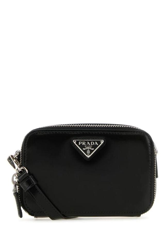 Man Black Leather Crossbody Bag Product Image