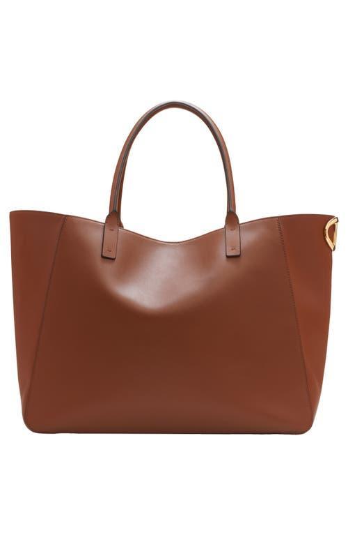 Leather Tote Bag In Brown Product Image