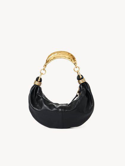 Small Bracelet hobo Bag in grained leather Product Image