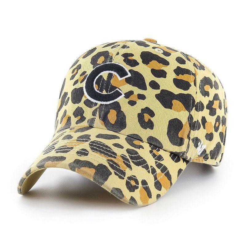 Womens 47 Chicago Cubs Tan Cheetah Clean Up Adjustable Hat Product Image