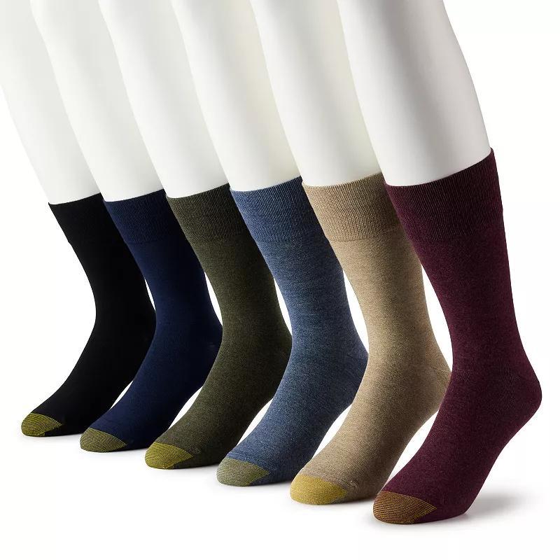 Mens GOLDTOE 6-Pack Cambridge Crew Socks Product Image