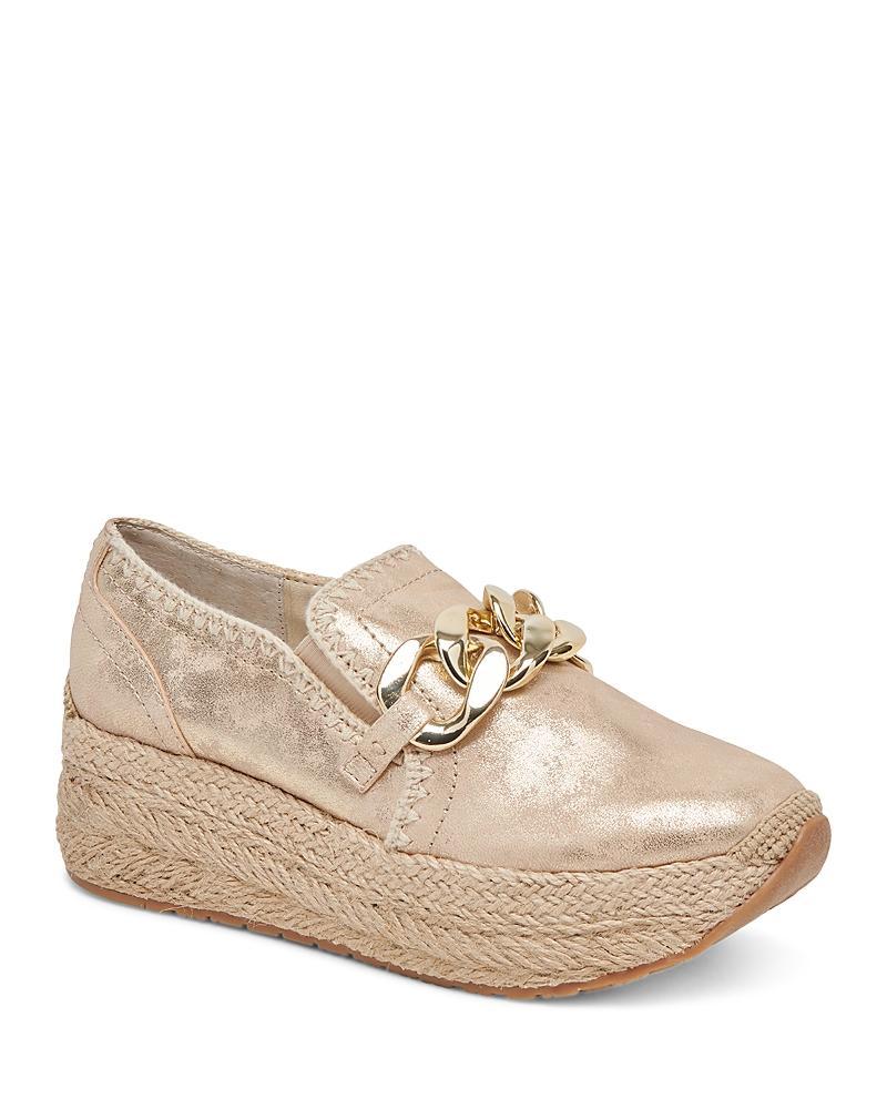 Dolce Vita Jhenee Suede Chain Detail Platform Loafers Product Image