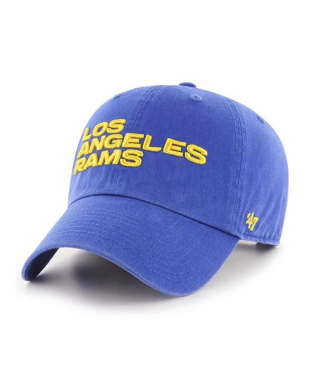 Mens 47 Royal Los Angeles Rams Clean Up Team Script Adjustable Hat Product Image