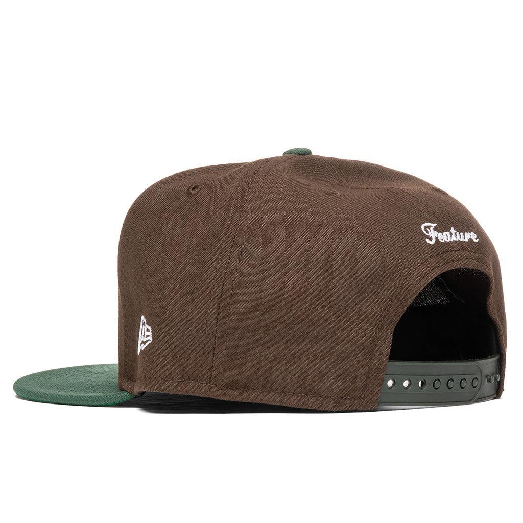 Feature x New Era Old English F Snapback Hat w/ Pin - Walnut/Cilantro Green Male Product Image