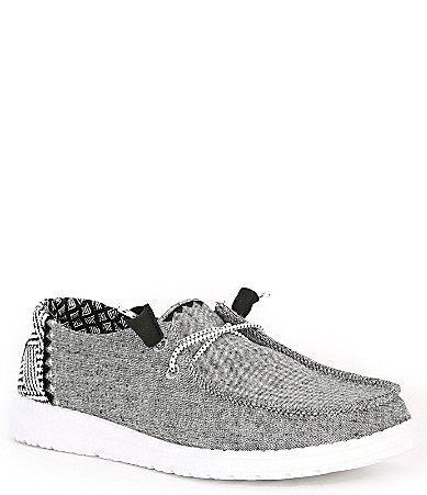 HEYDUDE Womens Wendy Chambray Woven Heel Slip Product Image