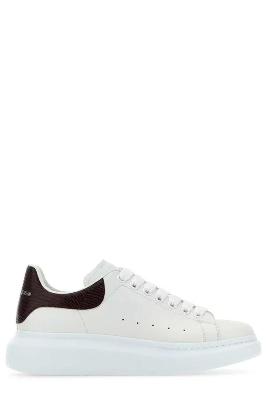 Leather Oversized Sneakers In White Product Image