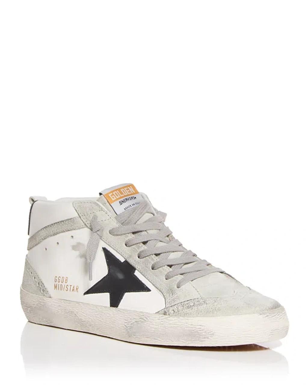 GOLDEN GOOSE Mid-star Sneakers In White_ice_black Product Image