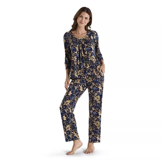 Womens Miss Elaine Essentials Micro Velvet Pajama Product Image