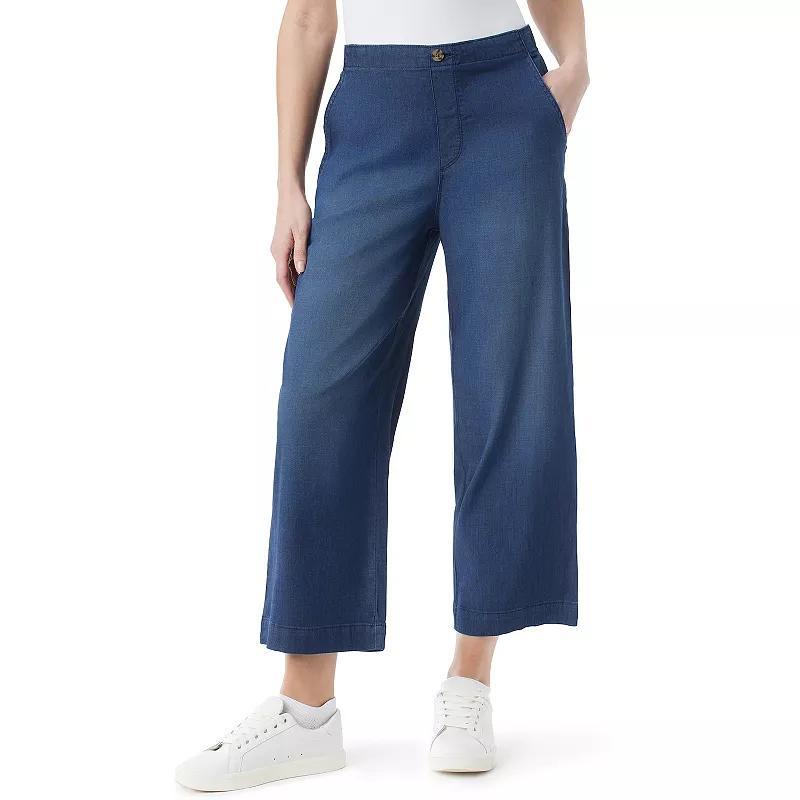 Womens Gloria Vanderbilt Wide Leg Crop Jeans Product Image