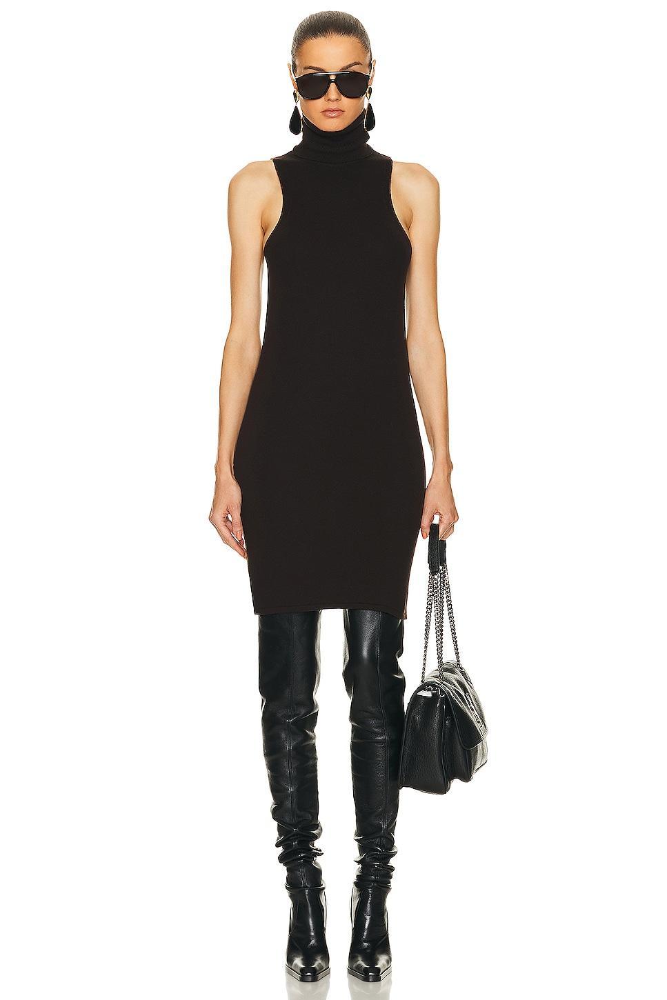 Saint Laurent Knit Dress in Brown Product Image