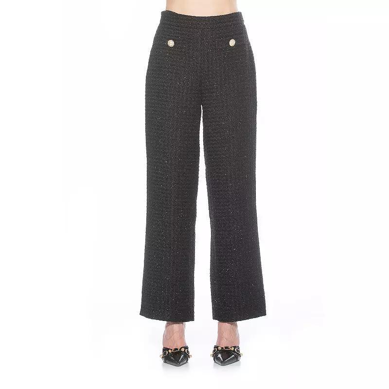 Womens ALEXIA ADMOR Jayden Wide Leg Tweed Pants Product Image