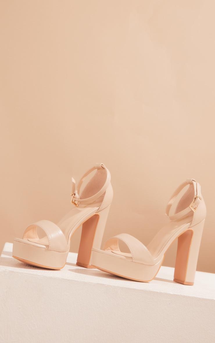 Taya Nude PU Platform Sandals Product Image