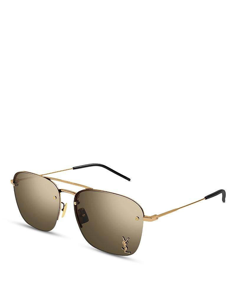 Saint Laurent Monogram Pin Navigator Sunglasses, 59mm Product Image