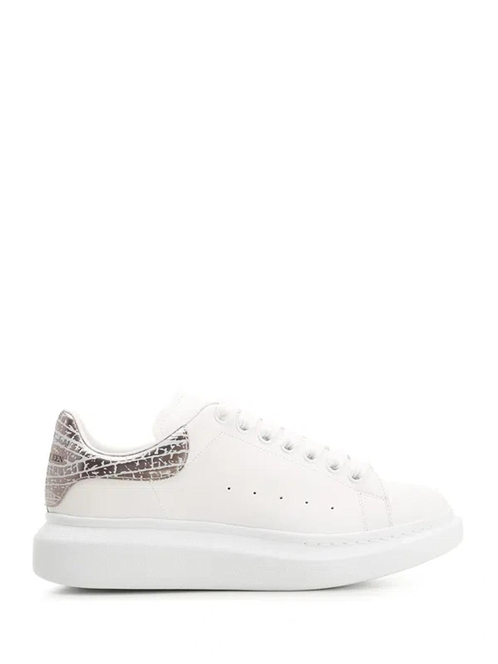 Oversized Sneakers With Silver Heel In White Product Image