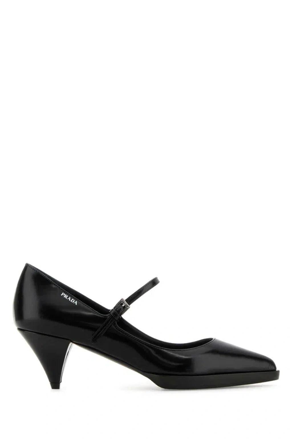 Black Leather Pumps product image