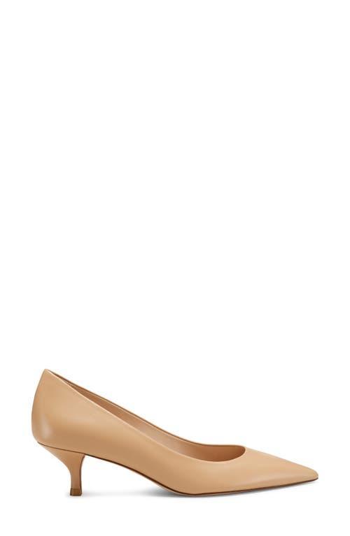 STUART WEITZMAN Stuart Leather Kitten-heel Pumps In Adobe Product Image