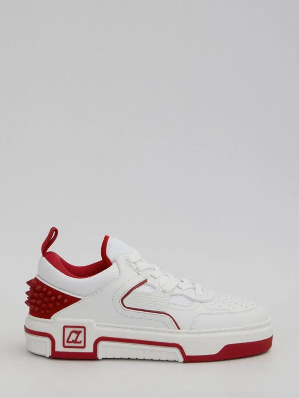 Astroloubi Panelled Leather Sneakers In White Product Image