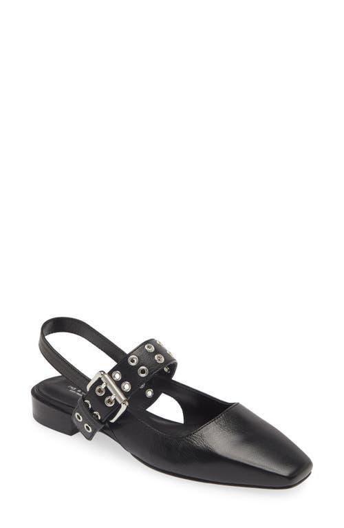 Astra Leather Buckle Slingback Ballerina Flats Product Image