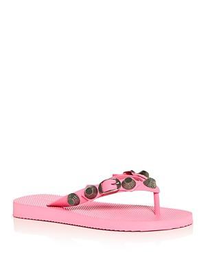 Balenciaga Womens Cagole Stud Flip Flop Sandals Product Image