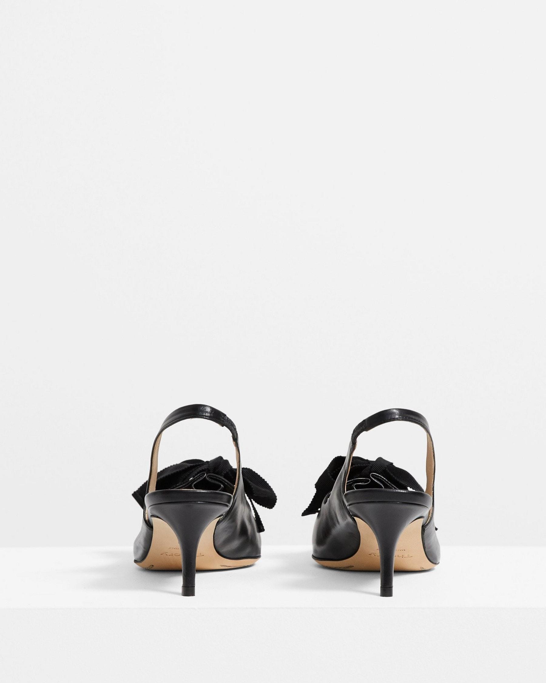 Bow Slingback in Leather Product Image