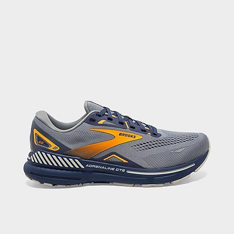 Brooks Mens Brooks Adrenaline GTS 23 - Mens Shoes Grey/Crown Blue/Orange Product Image