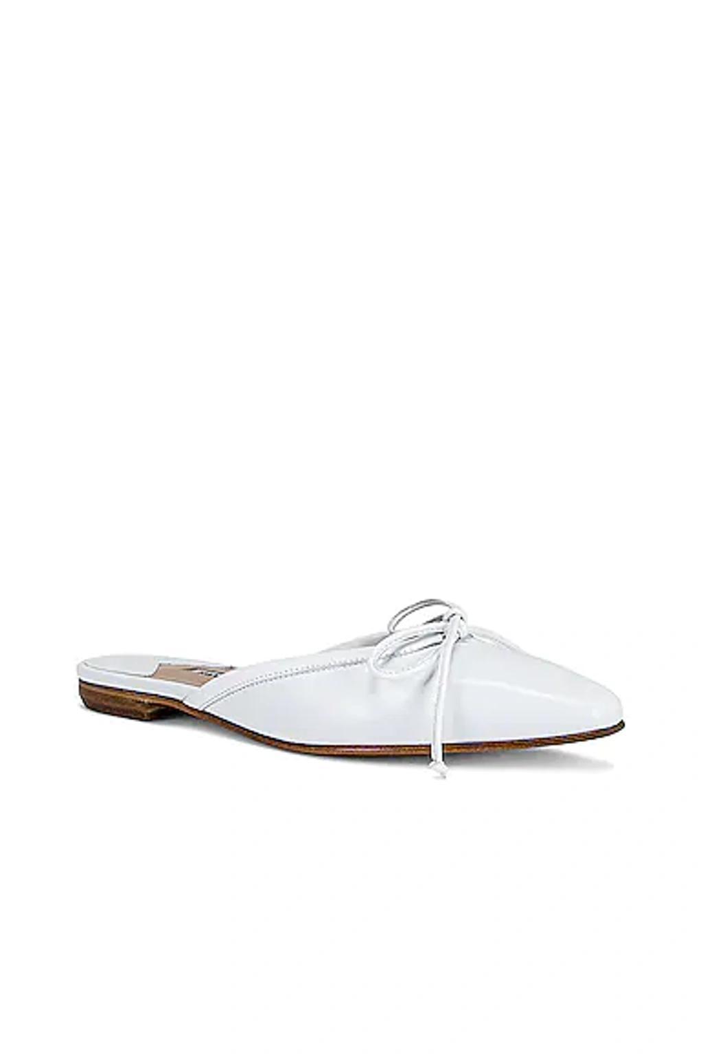 Ballerimu Square Toe Mule In White Product Image