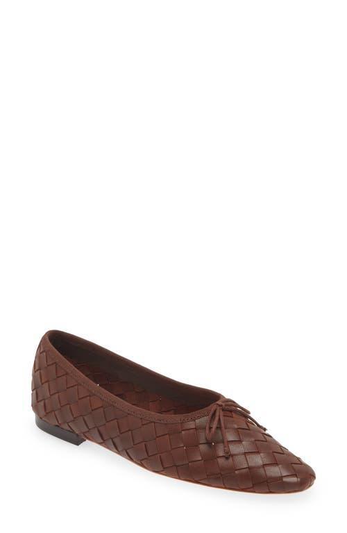 Womens Landrey Woven Leather Ballet Flats Product Image