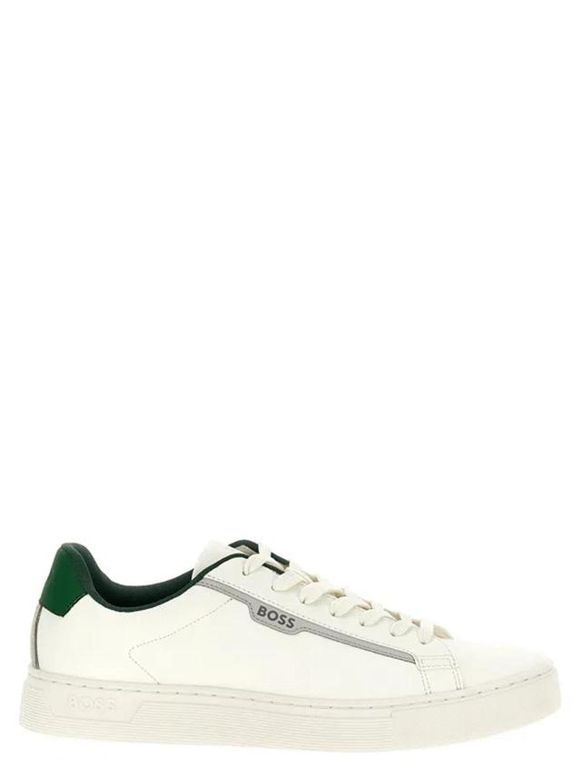 HUGO BOSS Leather Sneakers In White Product Image