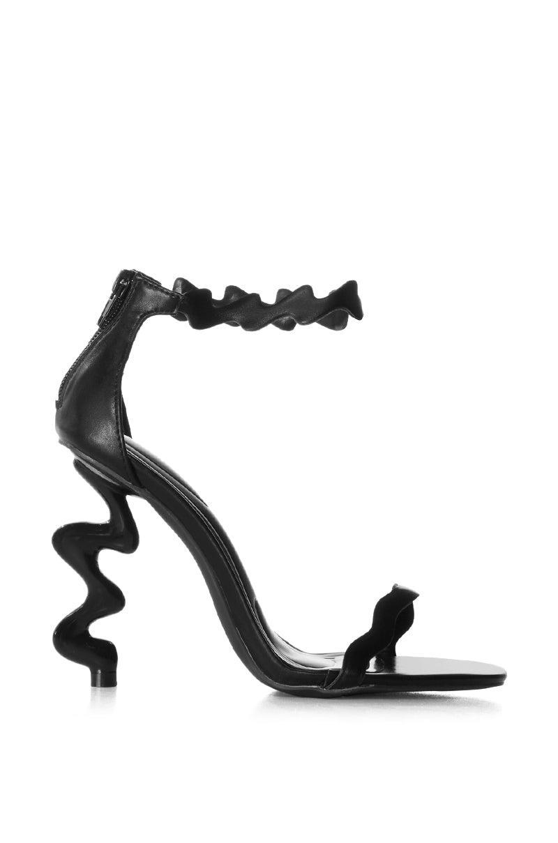 AZALEA WANG WIGGLY BLACK ABSTRACT SANDAL Product Image