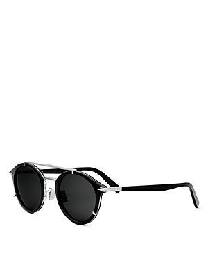 Mens Diorblacksuit R7U 50MM Round Sunglasses Product Image