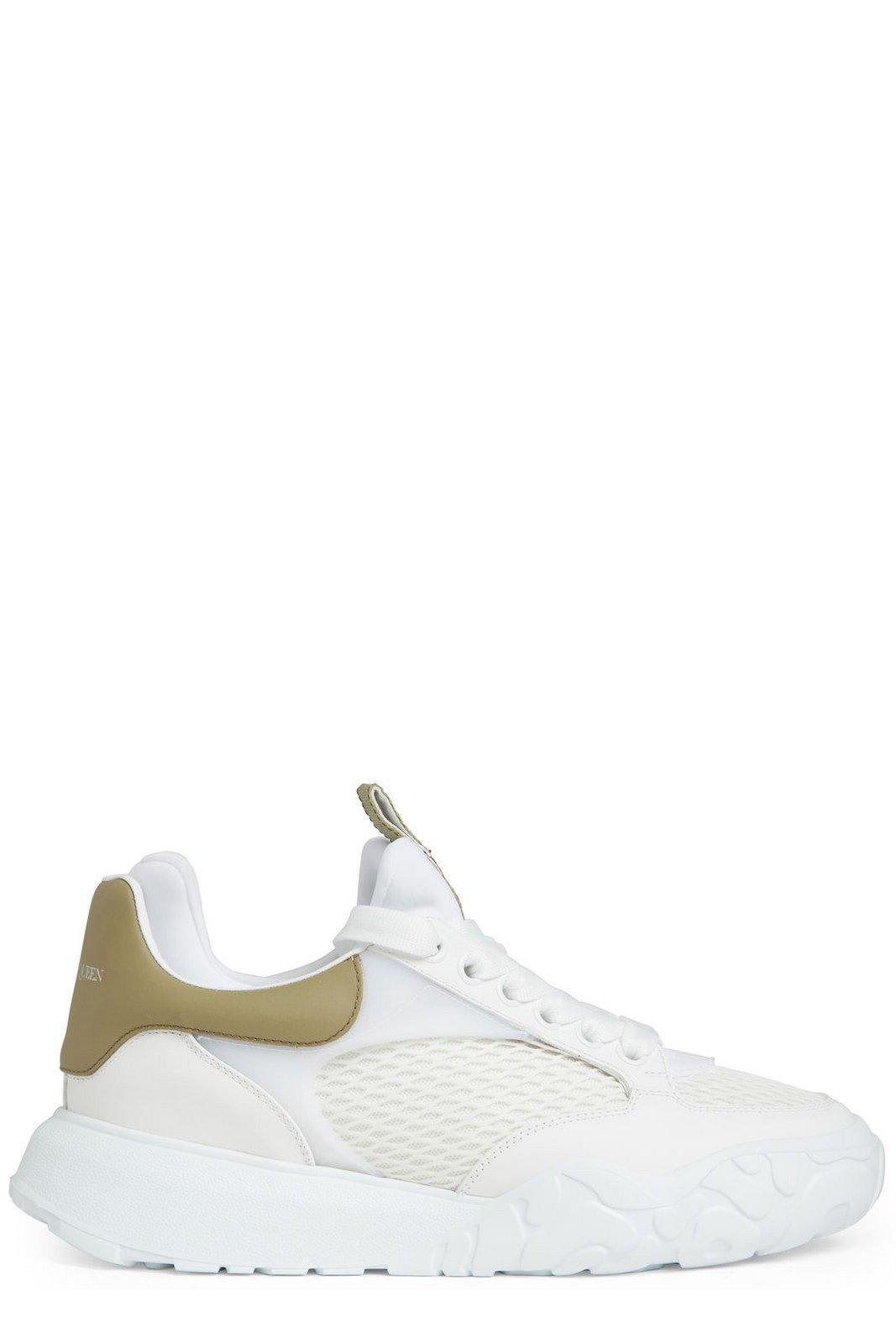 Panelled Chunky Sneakers In Kaki Product Image