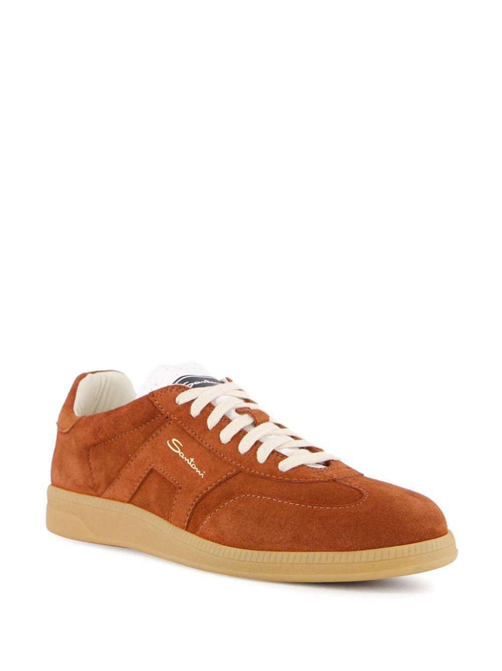 SANTONI Men's Brown Suede Dbs Oly Sneaker product image