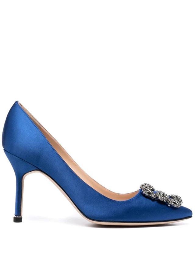 Hangisi Crystal-embellished Pumps In Blue Product Image