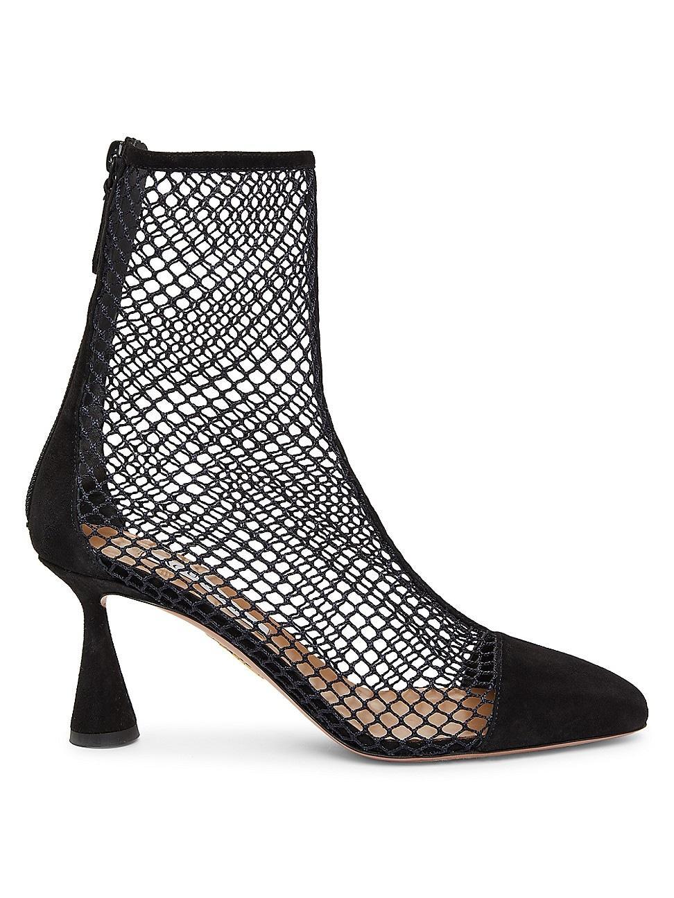 Womens Amore 75MM Mesh Suede Booties Product Image