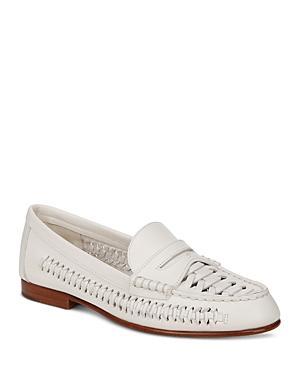 Woven Leather Penny Loafers Product Image