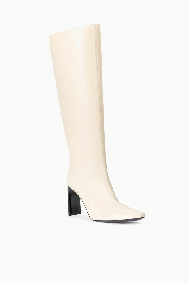 WALLY HIGH HEEL BOOT | CREAM BLACK Product Image