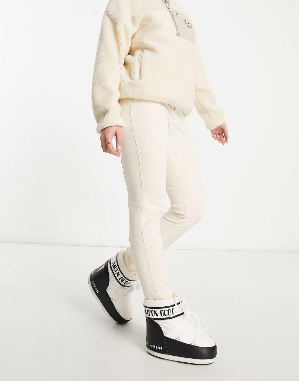 South Beach ski stirrup pants in cream Product Image