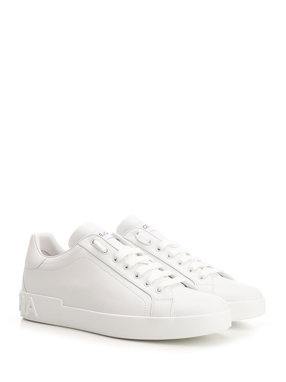 Low Nappa Calfskin Sneaker In White Product Image