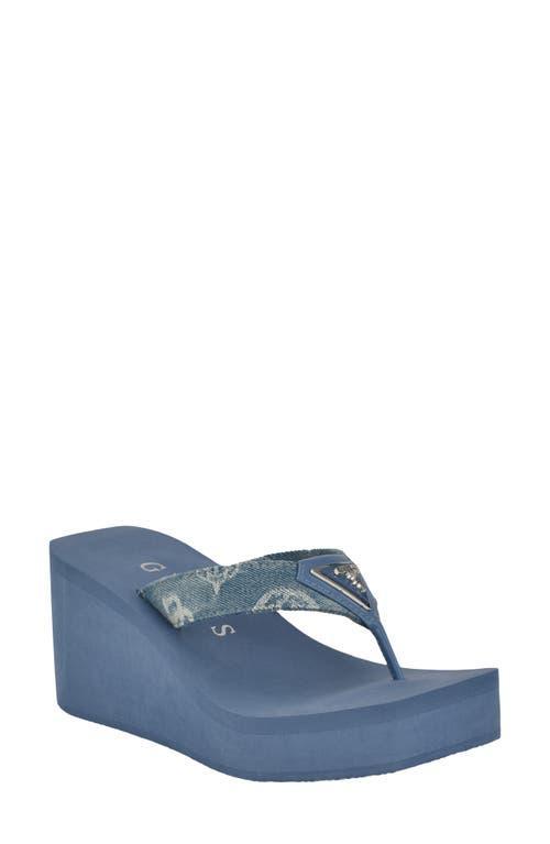 GUESS Demmey Platform Wedge Flip Flop Product Image