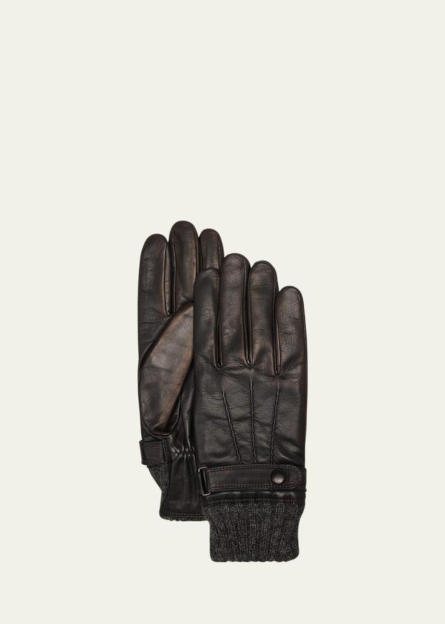 Mens Darius Cashmere-Lined Leather Gloves Product Image