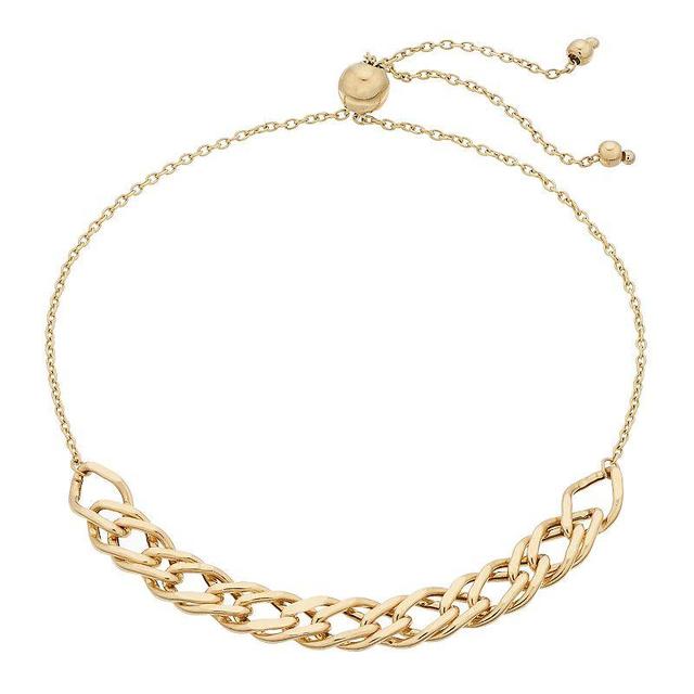 14k Gold Cable Chain Link Bolo Bracelet, Womens Product Image