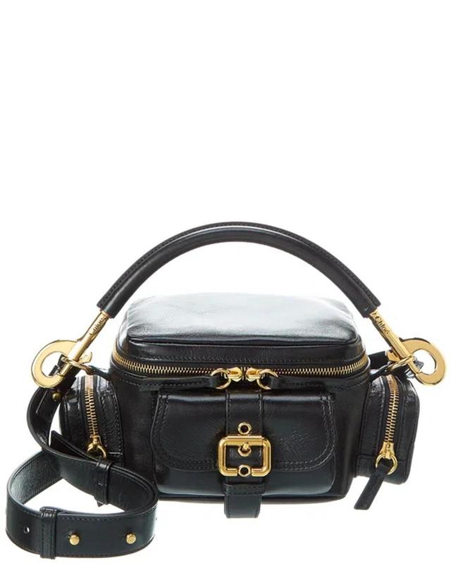 CHLOÉ Marcie Small Leather Shoulder Bag In Black Product Image