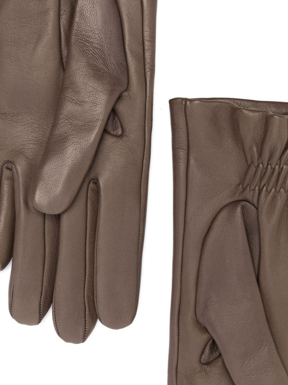 Leather Gloves In Brown Product Image