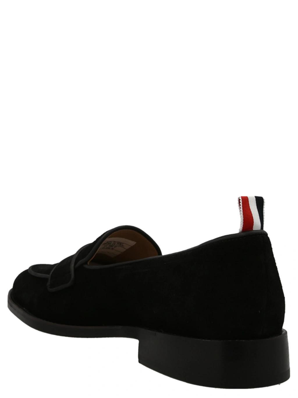 Black Varsity Penny Loafers In 001 Black Product Image