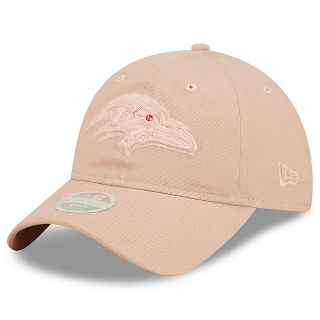 Womens New Era Pink Baltimore Ravens Core Classic 2.0 Tonal 9TWENTY Adjustable Hat Product Image