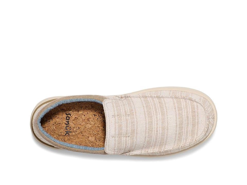 Sanuk Hangout Lite Stripe (Oat Stripe) Men's Shoes Product Image