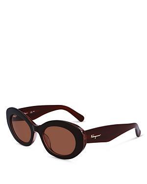 Ferragamo Oval Sunglasses, 53mm Product Image